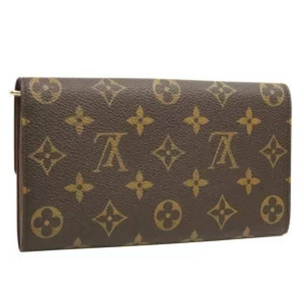 Louis Vuitton Porte Wallet Credit Monogram Monnaie Long Brown